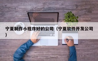 楚雄宁夏制作小程序好的公司（宁夏软件开发公司）
